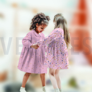 POPLIN GOTS GIRAFFE WITH FLOWERS ROSE (thumbnail) #7