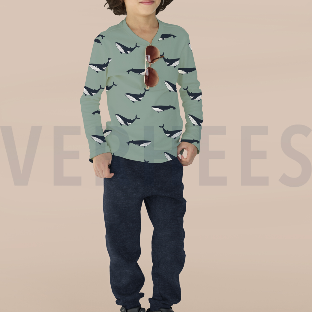 SOFT SWEAT WHALES WHITE #7