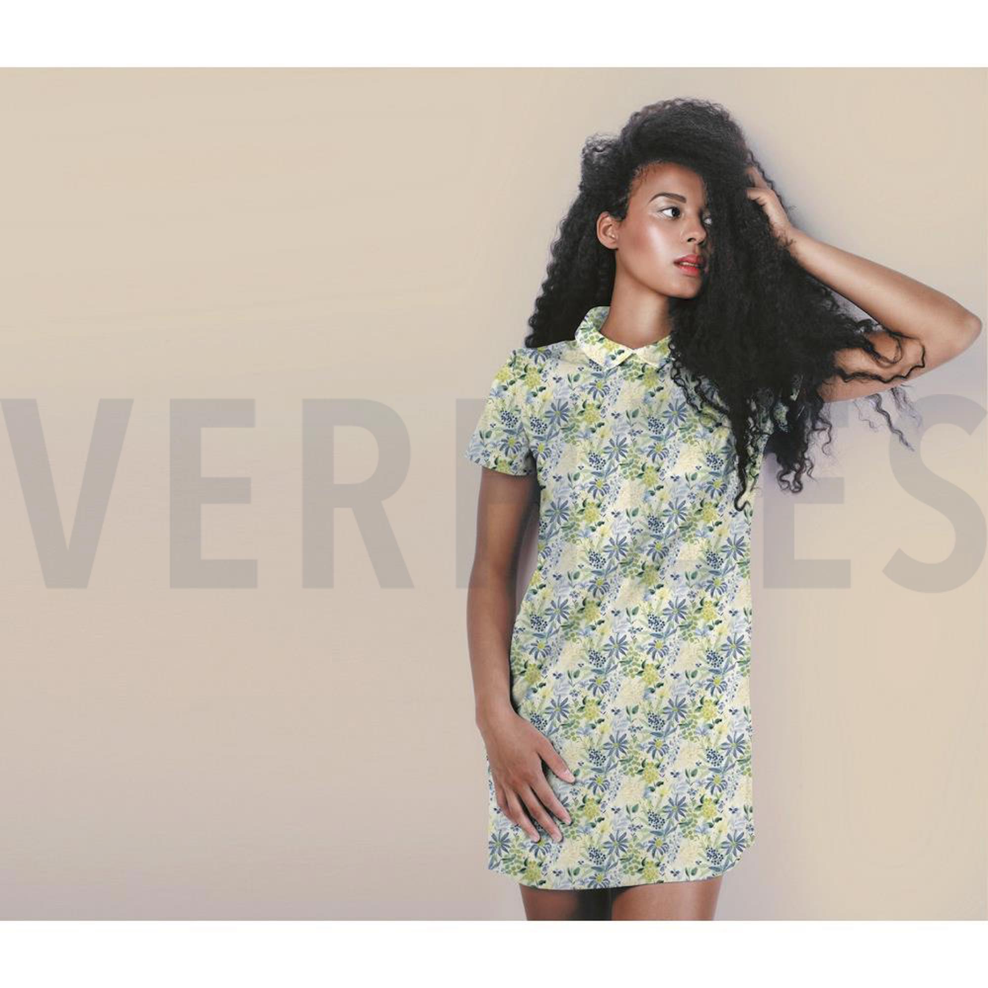 LINEN JERSEY DIGITAL FLOWERS ECRU/BLUE (high resolution) #7