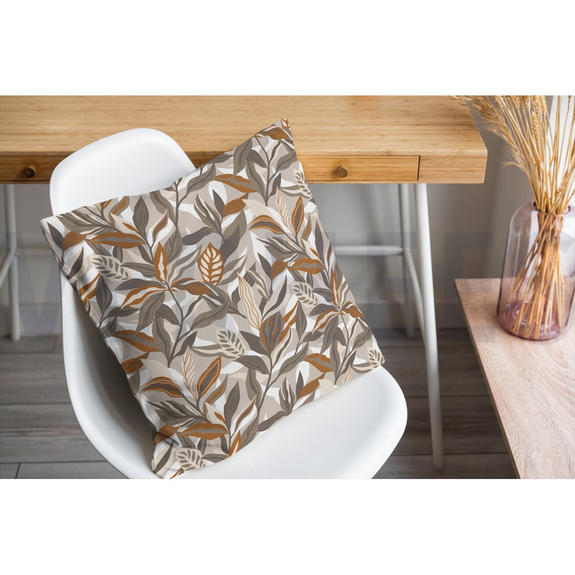 CANVAS LEAVES TAUPE (high resolution) #7