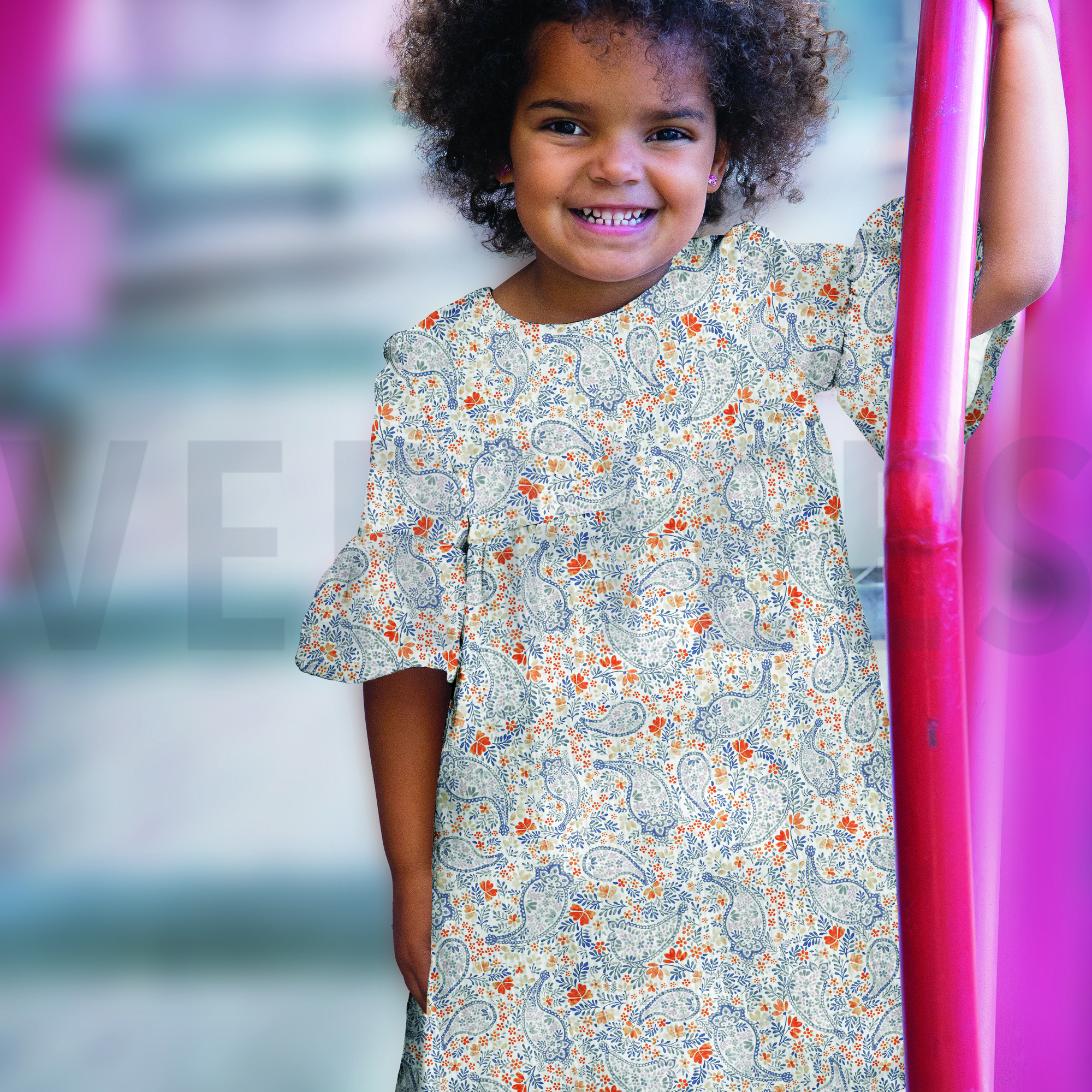 DOUBLE GAUZE DIGITAL PAISLEY WHITE/ LAVENDER (high resolution) #7