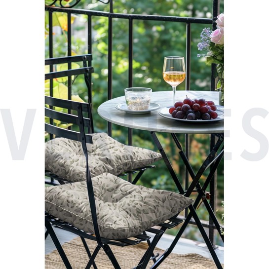 CANVAS LINEN LOOK DIGITAL LEAVES NATURAL #7