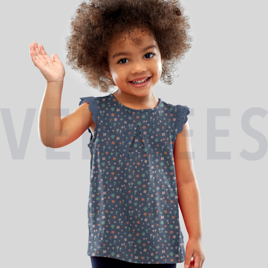 JERSEY MELANGE GLITTER KLEINE BLOEMEN ECRU GEMÊLEERD #7