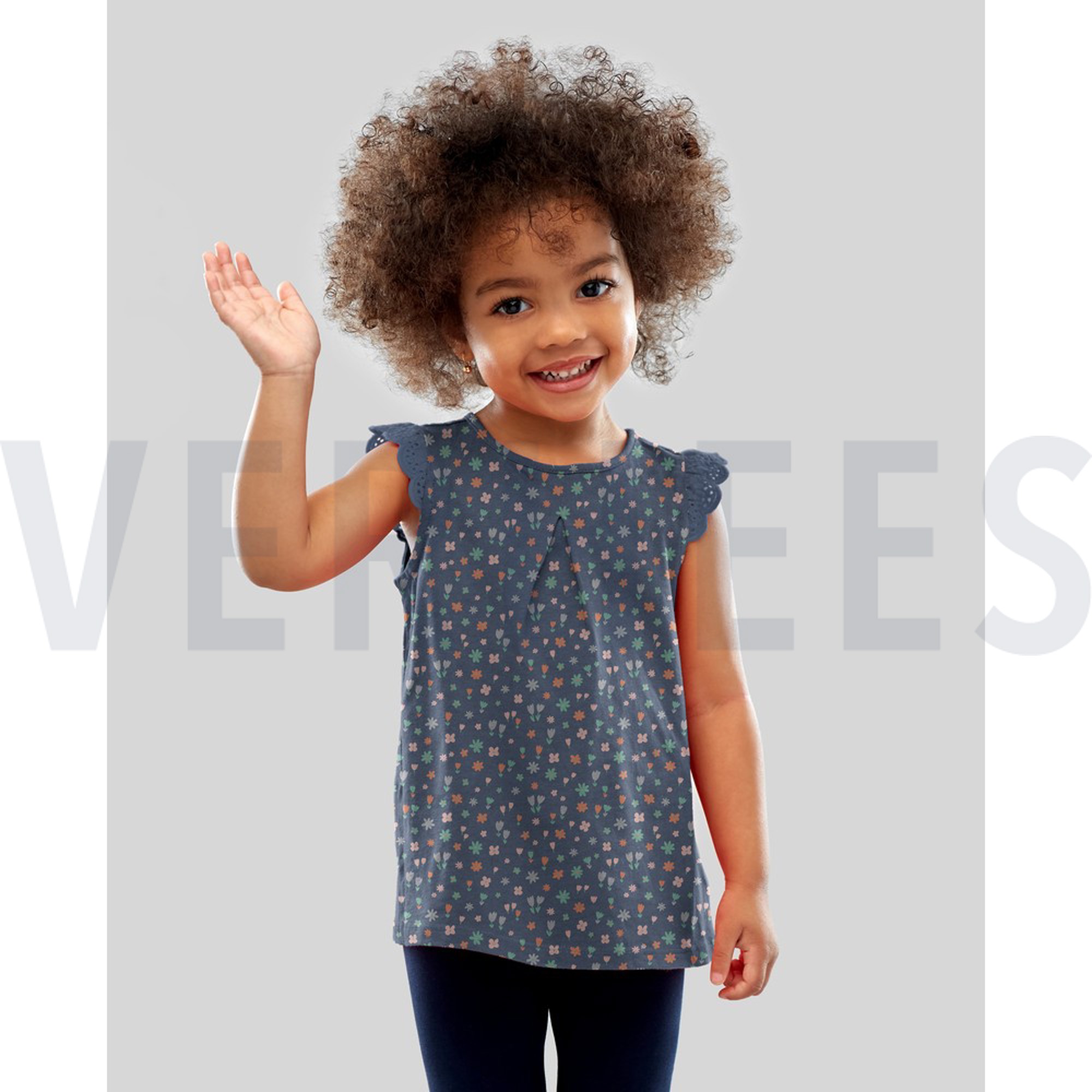 JERSEY MELANGE GLITTER SMALL FLOWERS ECRU MELANGE (high resolution) #7