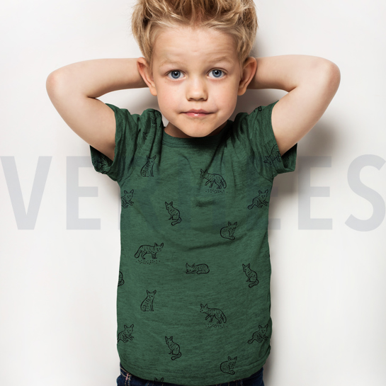 JERSEY MELANGE DIEREN INDIGO GEMÊLEERD #7