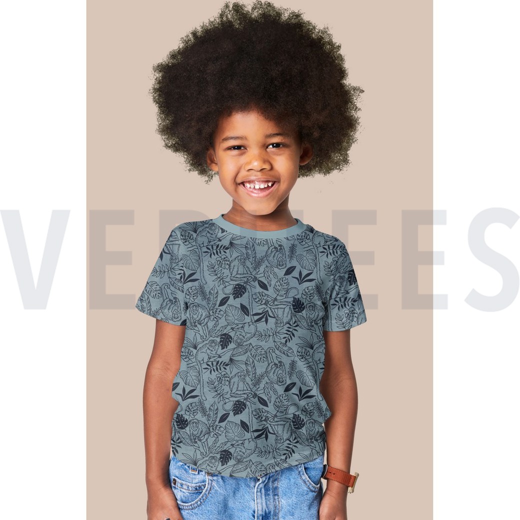JERSEY MELANGE MONKEYS TAUPE MELANGE #7
