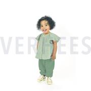 DOUBLE GAUZE FOIL STRIPES GREEN/GOLD (thumbnail) #7