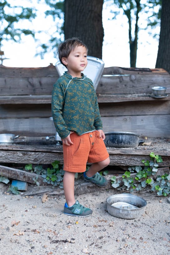 TRIPLE GAUZE GOTS AUBERGINE #7