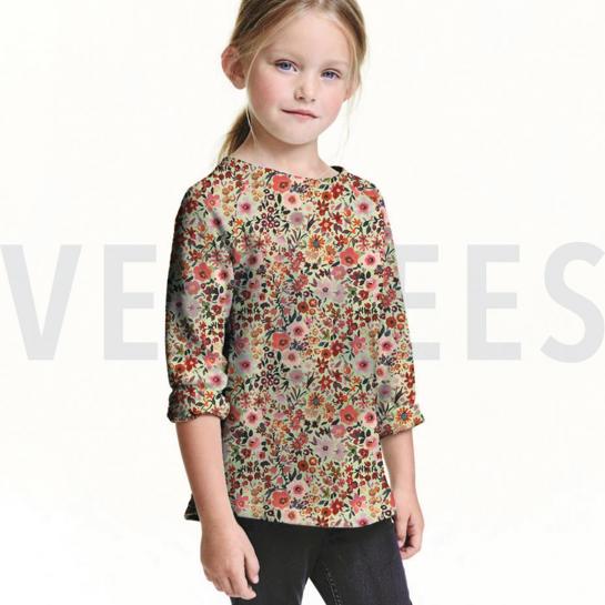 JERSEY DIGITAL BLUMEN ECRU #7