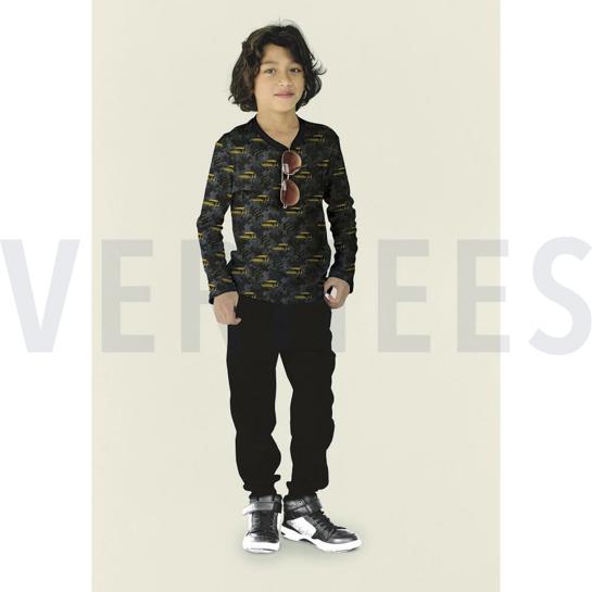 FRENCH TERRY DIGITAL FAST & FURIOUS BRIQUE/LIGHT GREY #7