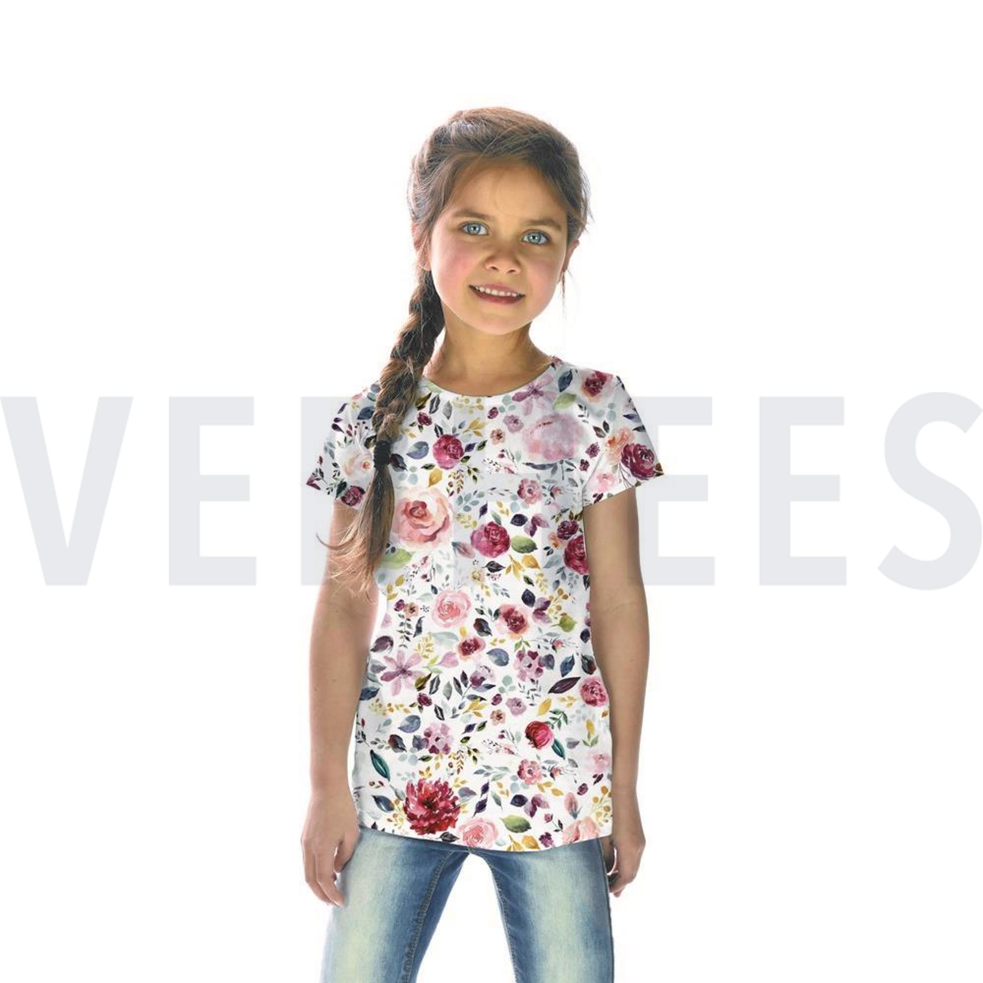 JERSEY GOTS DIGITAL PAINTED FLOWERS NAVY (high resolution) #7
