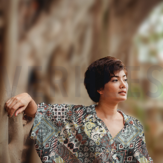 VISKOSE RADIANCE DIGITAL ETHNISCHER PATCH DUNKELGRAU #7