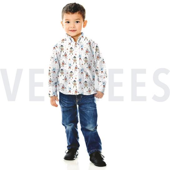 BAUMWOLLE POPELINE PIRATEN OCKER #7