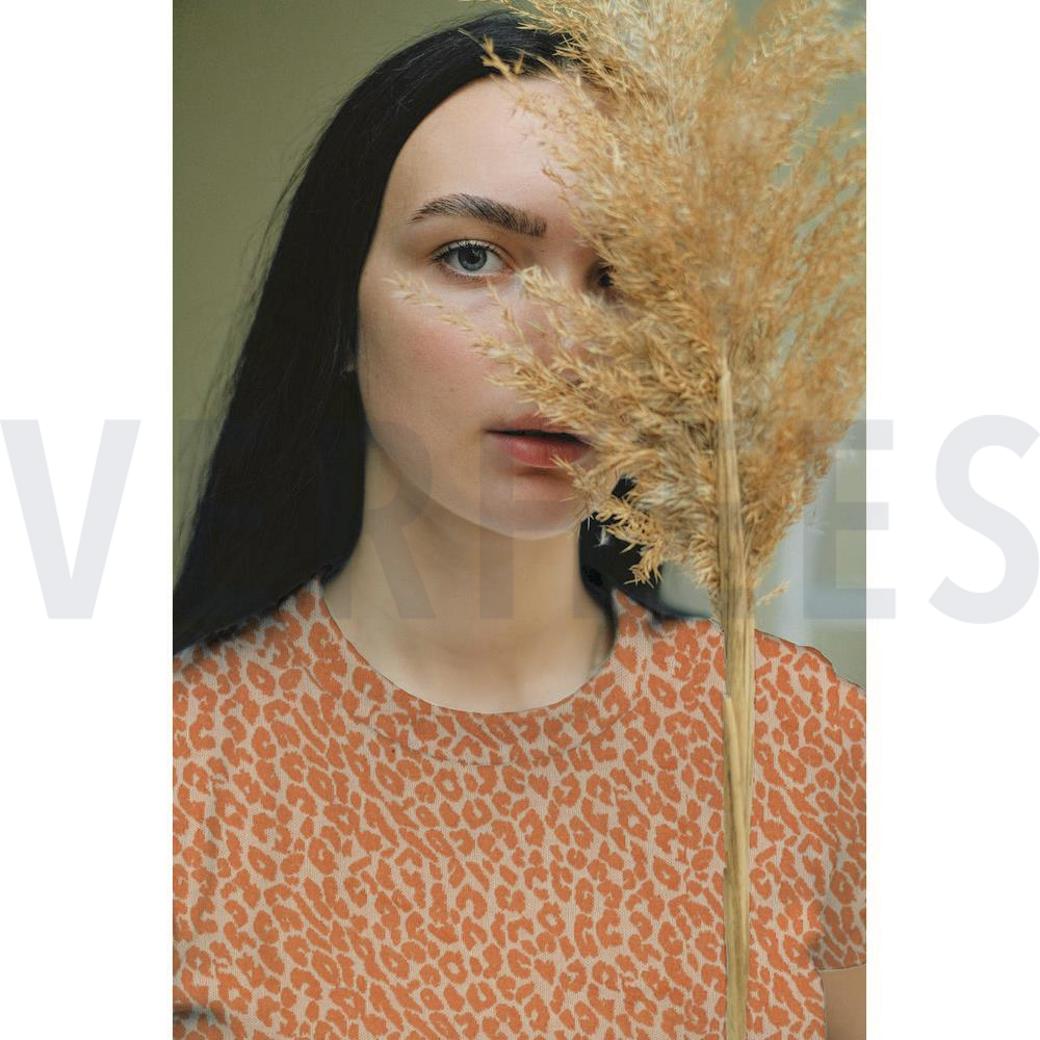 JACQUARD ANIMAL SKIN LIGHT SALMON/CORAL #7