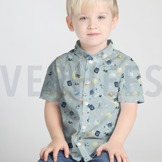 KATOENEN POPLIN DIGITAAL RUIMTE WIT #7