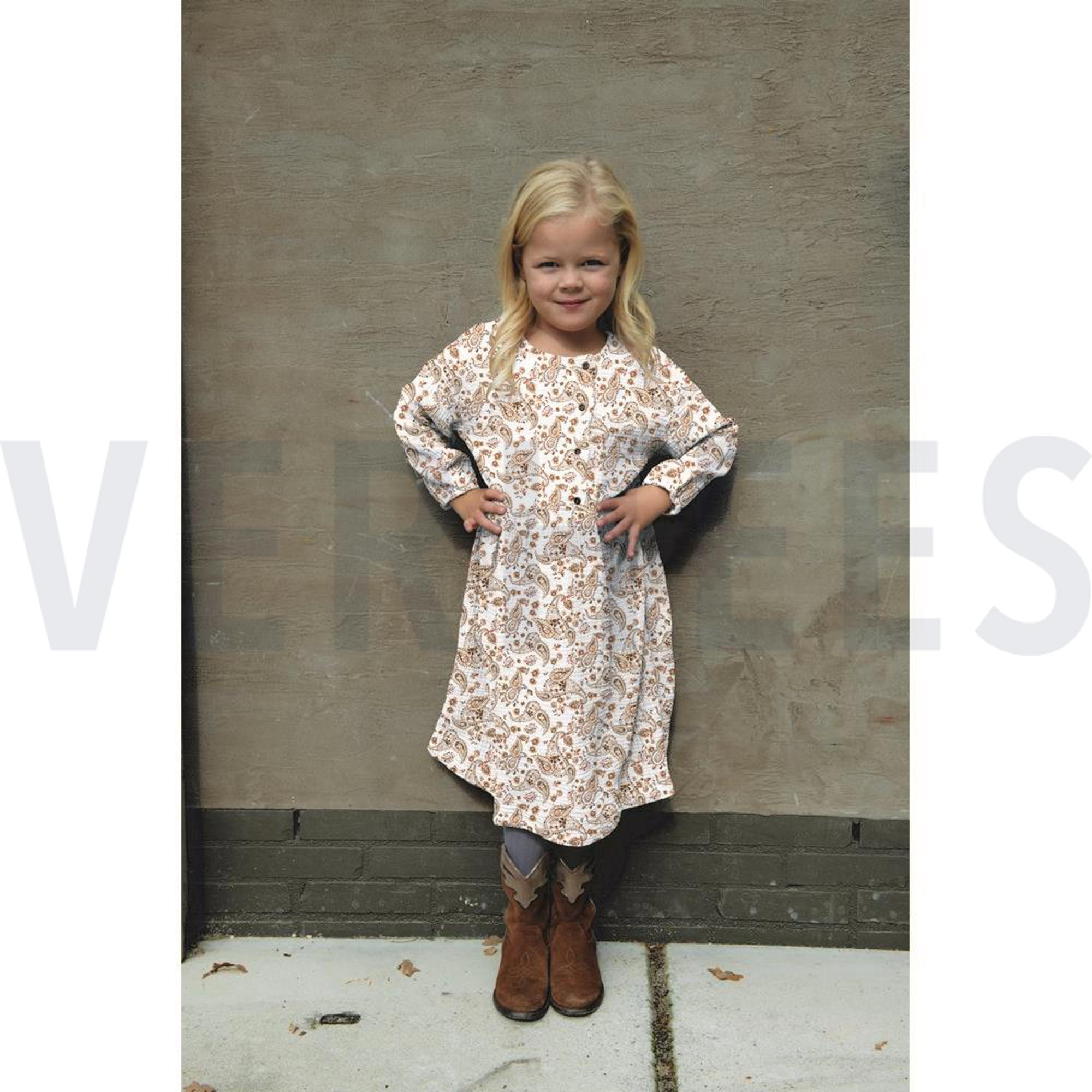 DOUBLE GAUZE DIGITAL PAISLEY SAND (high resolution) #7