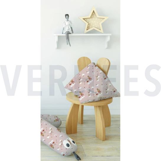 POPLIN GOTS SWEET BALLERINA ANIMALS POWDER #7