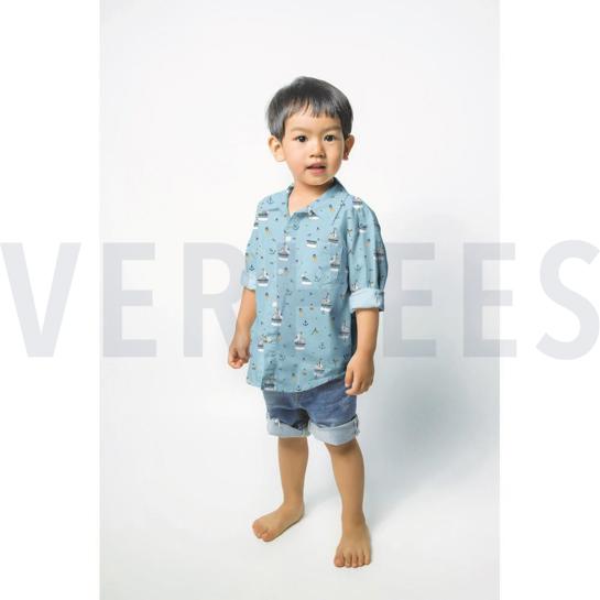 BAUMWOLLE POPELINE BABY MARITIM WEISS #7