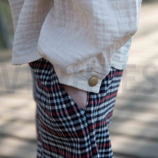 DOUBLE GAUZE FOIL CERISE #7