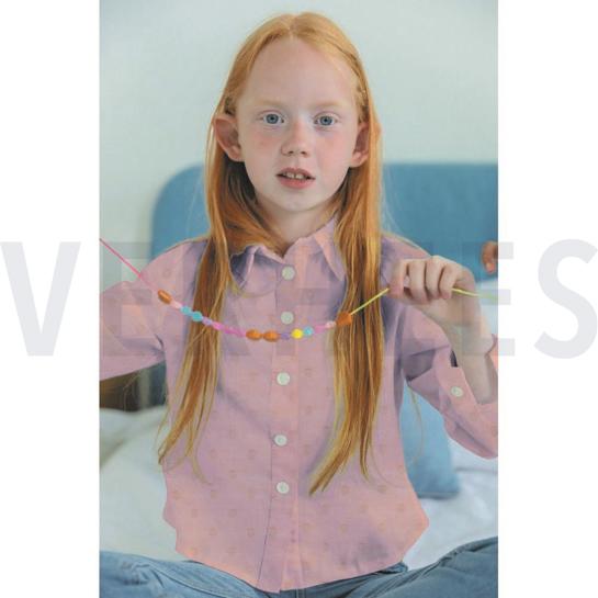 COTTON JACQUARD DOTS BRIQUE #7