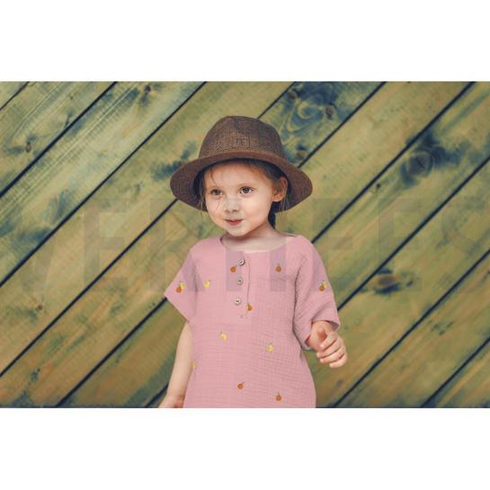 MUSSELIN BIRNEN HELLBLAU #7