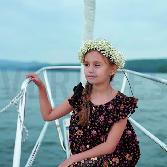 DOUBLE GAUZE DIGITAL PAISLEY DARK ORANGE #7