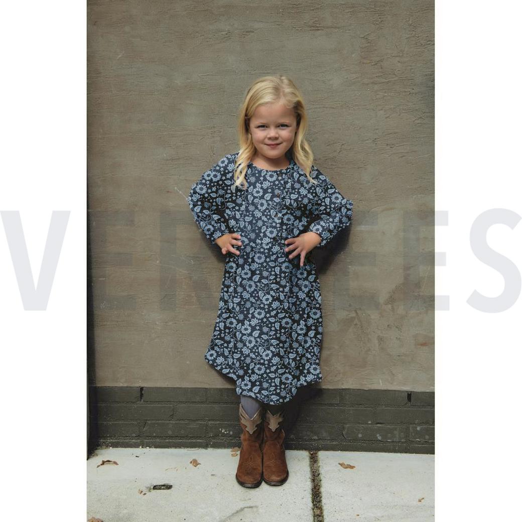 DOUBLE GAUZE FLOWERS DARK GREY #7