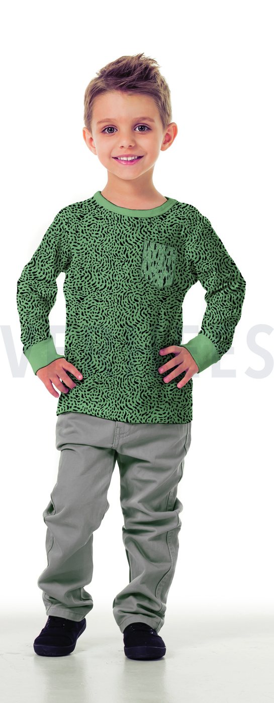 JERSEY DOTS AND SHAPES COGNAC #7