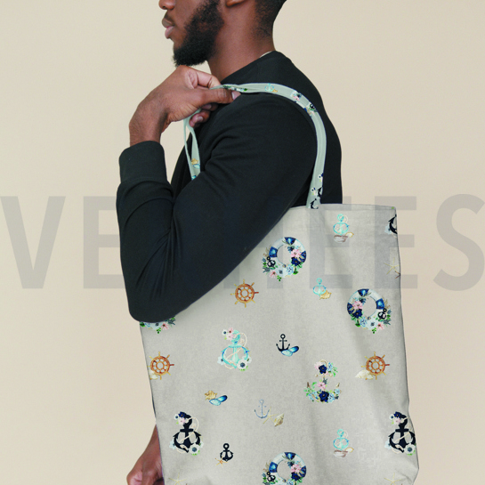 CANVAS DIGITAAL ROMANTISCH NAUTISCH LICHTGRIJS #7