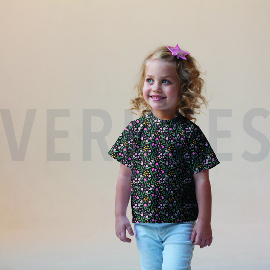 JERSEY GLITTER FLOWERS WHITE #7