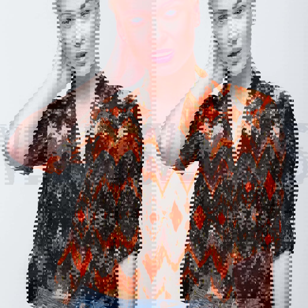 VISCOSE LUREX DIGITAL GRAPHIC DARK BROWN #7
