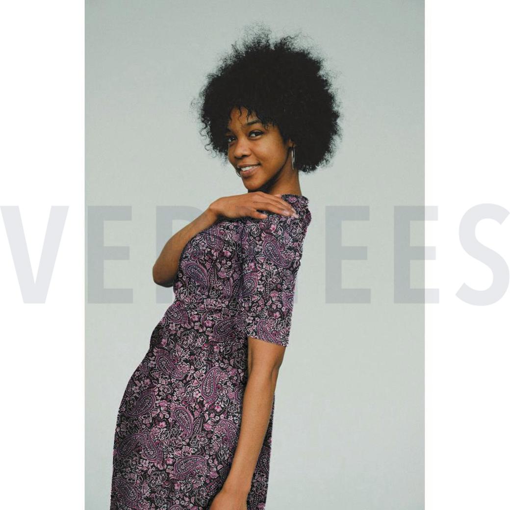 VISCOSE JERSEY DIGITAL PAISLEY BROWN #7