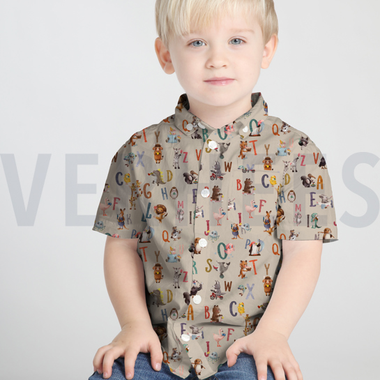 POPELINE DE COTON DIGITAL ALPHABET NOIR #7