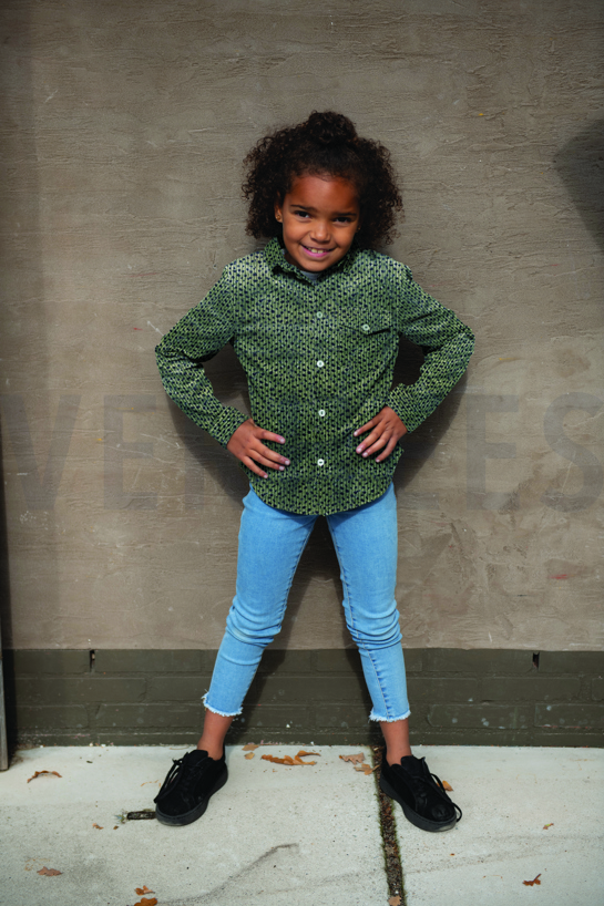 WASHED CORDUROY DOTS BERRY #7