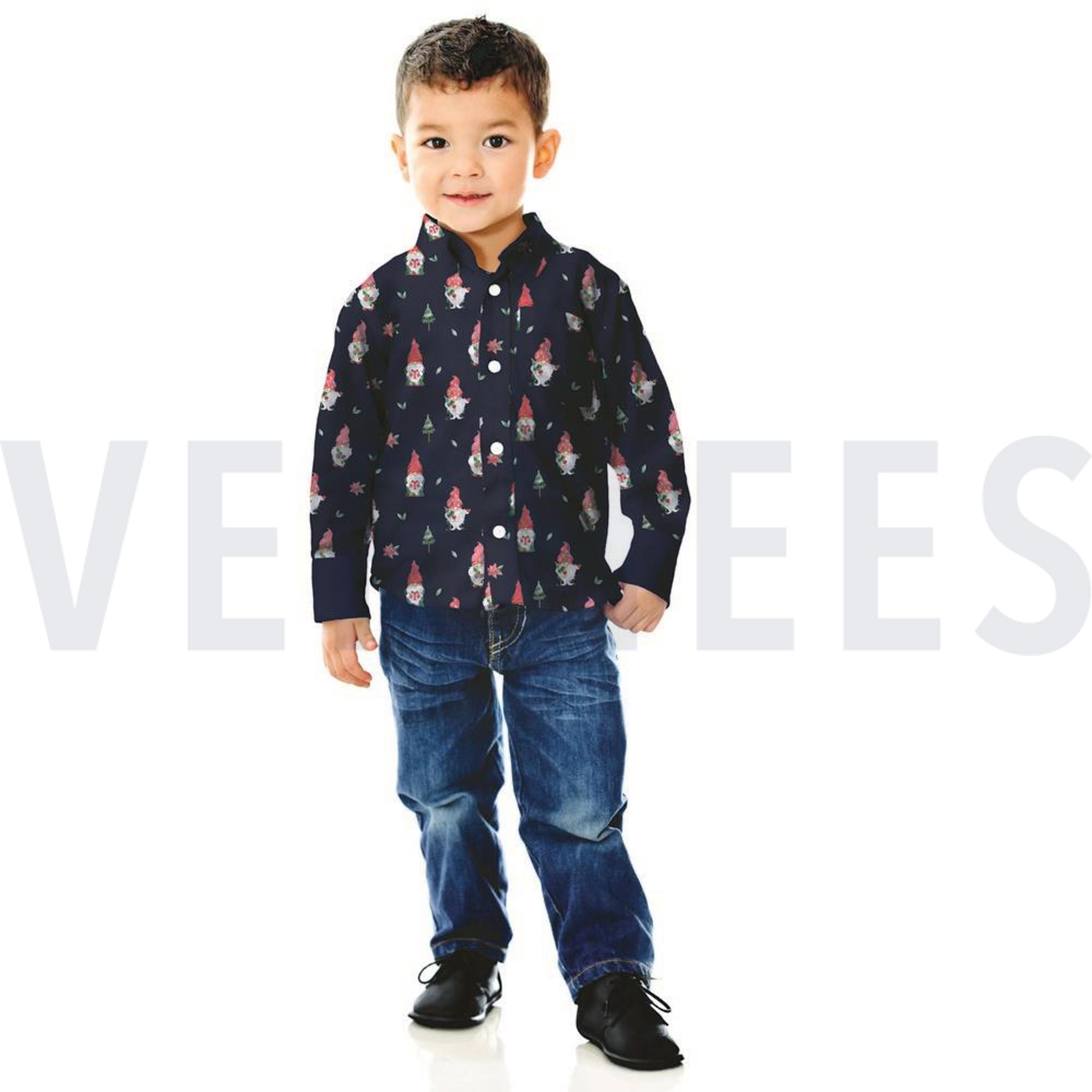 POPLIN DIGITAL CHRISTMAS GNOMES NAVY (high resolution) #7
