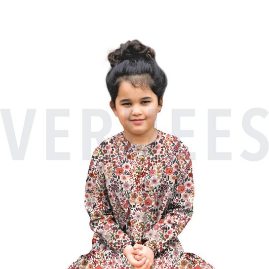 KATOENEN POPLIN DIGITAAL BLOEMEN ECRU #7