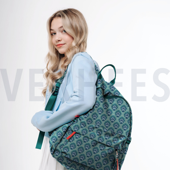 BESCHICHTETE BAUMWOLLE ABSTRACT MARINEBLAU #7