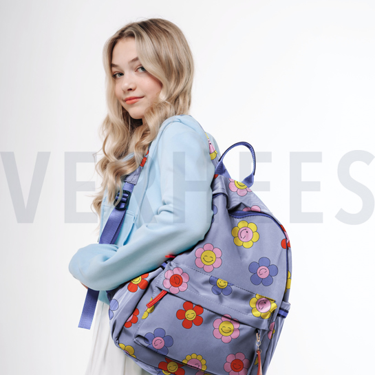 COTON ENDUIT FLEURS JOYEUSES BLEU CLAIR #7