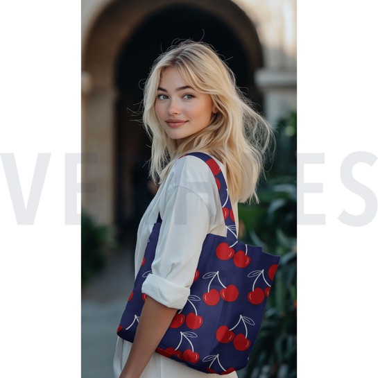 COATED COTTON CHERRIES PINK #7