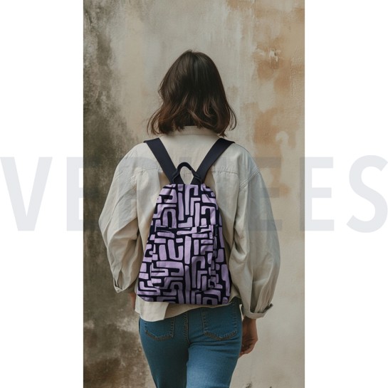 COATED COTTON ABSTRACT LAVENDER #7