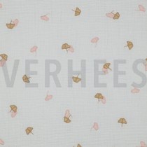 DOUBLE GAUZE EMBROIDERY LEAVES OFF WHITE (thumbnail)
