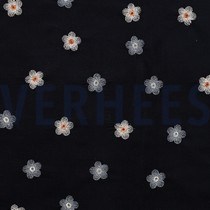 BABYCORD 21W EMBROIDERY FLOWER NAVY (thumbnail)