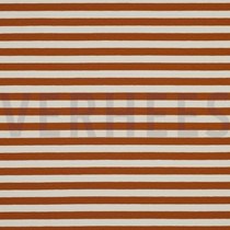 FRENCH TERRY YARN DYED STRIPES LIGHT BROWN / OFF WHITE (thumbnail)