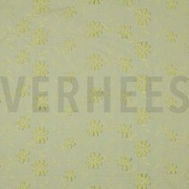 COTTON VOILE EMBROIDERY FLOWERS YELLOW (thumbnail)