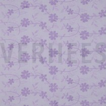 COTTON VOILE EMBROIDERY FLOWERS LILAC (thumbnail)