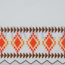 COTTON VOILE EMBROIDERY 1-SIDE WHITE / BROWN (thumbnail)