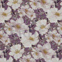 VISCOSE POPLIN STRETCH DIGITAL FLOWERS GRAPE (thumbnail)