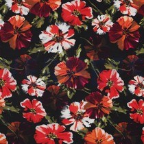 ROSELLA STRETCH DIGITAL FLOWERS BLACK (thumbnail)