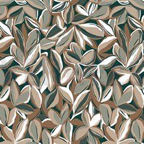 LINEN WASHED LEAVES ARMY GREEN (thumbnail)