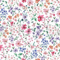 FRENCH TERRY DIGITAL FLOWERS WHITE (thumbnail)